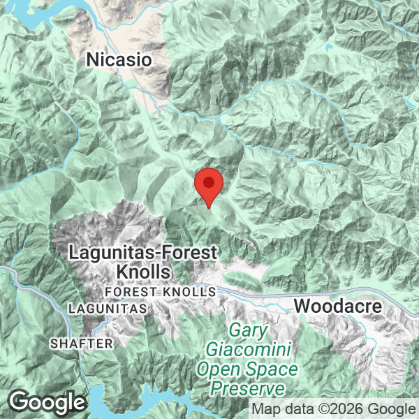 Map of 1355 Nicasio Valley Road