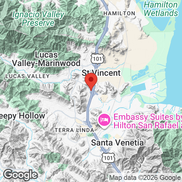 Map of 103 Lucas Valley Road