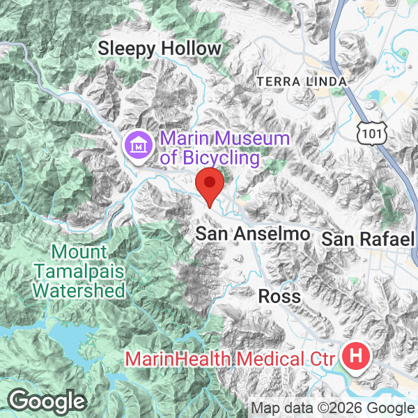 Map of 1203 San Anselmo Avenue