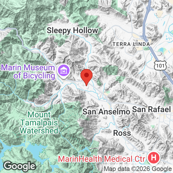 Map of 1608 San Anselmo Avenue